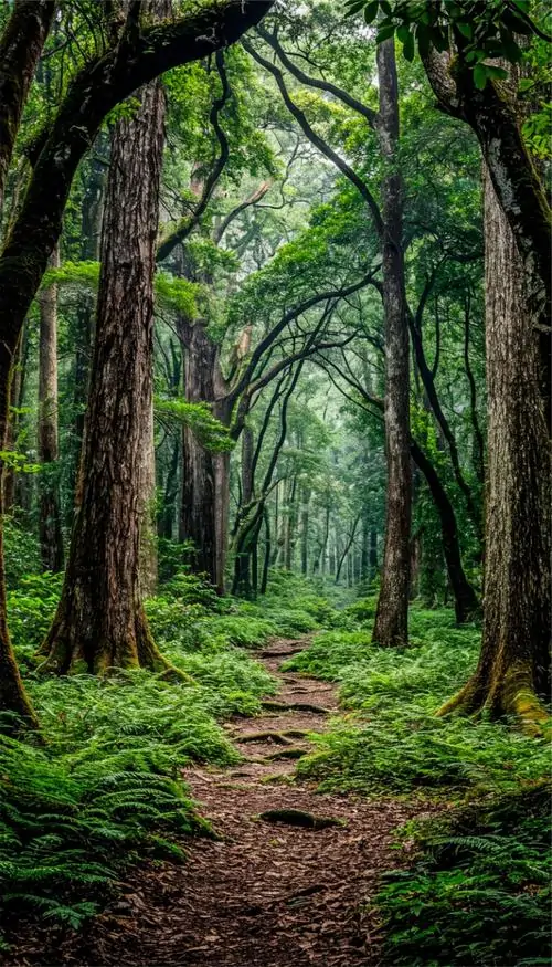 6 Hình nền Đại Lâm Mộc mang sắc xanh rừng già, tạo cảm giác vững chãi và hút sinh khí mỗi ngày