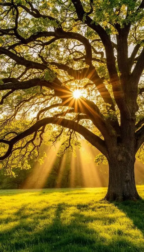 10 Ảnh nền may mắn cho người Đại Lâm Mộc với cây cổ thụ, sông nước và năng lượng bền vững