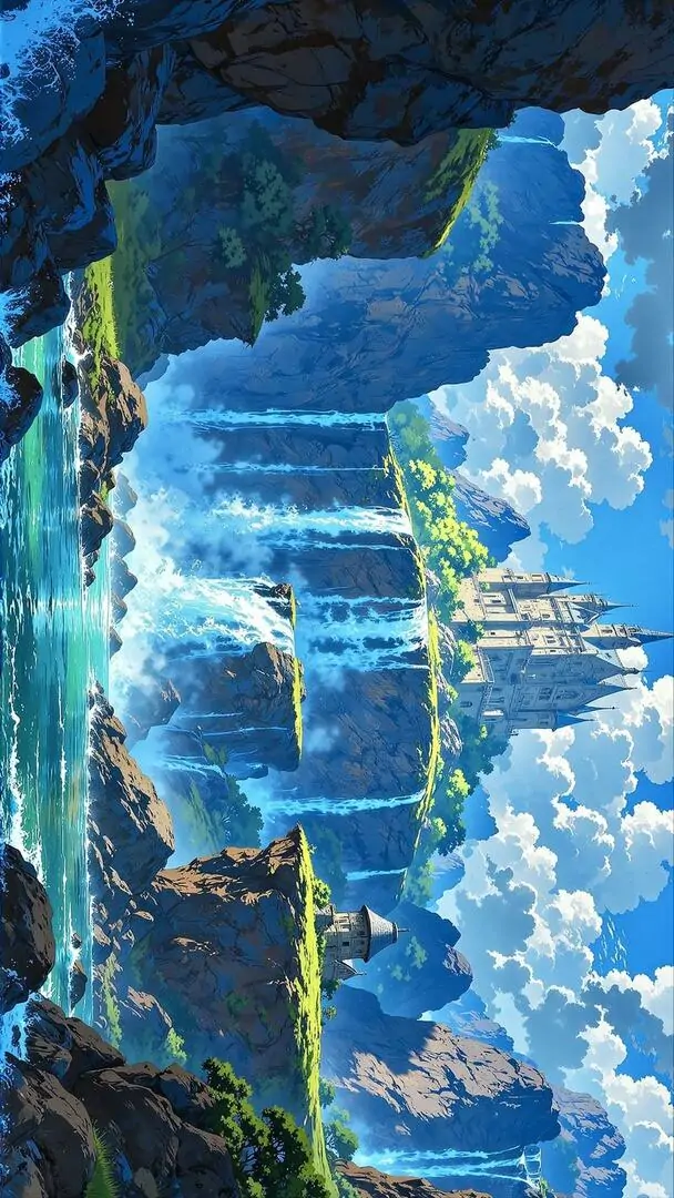 29 Ảnh nền PC thành lũy băng xanh trên thác nước hợp DCI 4K khi cần độ nét cao và vẻ huyền ảo