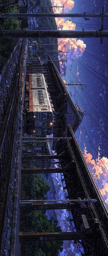 25 Hình đường ray đêm tím xanh dành cho hình nền máy tính 4K siêu nét với mức độ tương thích thiết bị cao