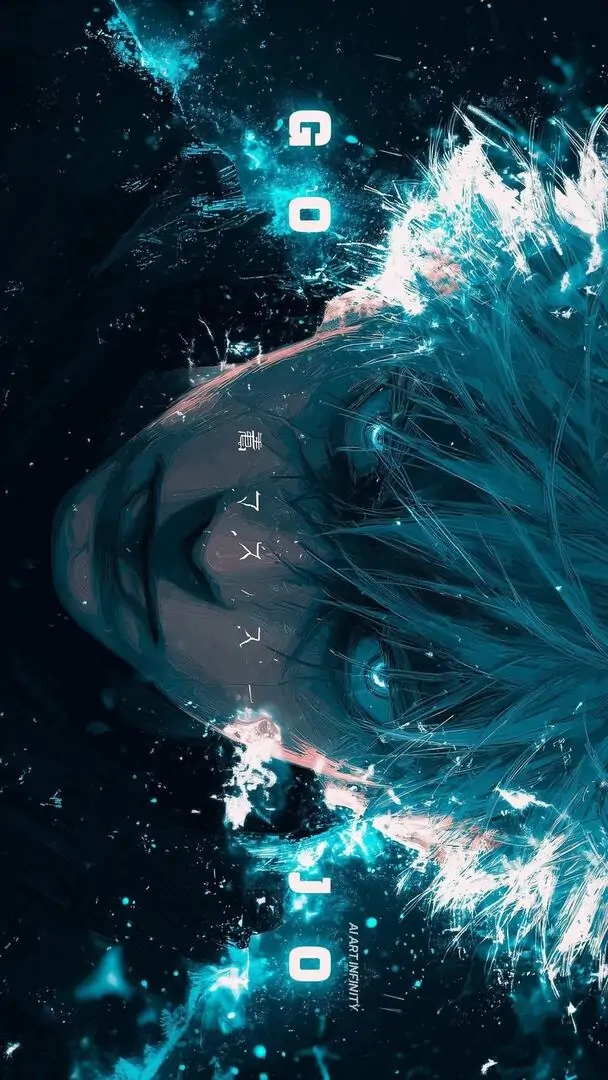 17 Hình nền máy tính anime 4K với gương mặt xanh lạnh lật ngược, ánh sáng viền làm cảm xúc thị giác thêm sâu