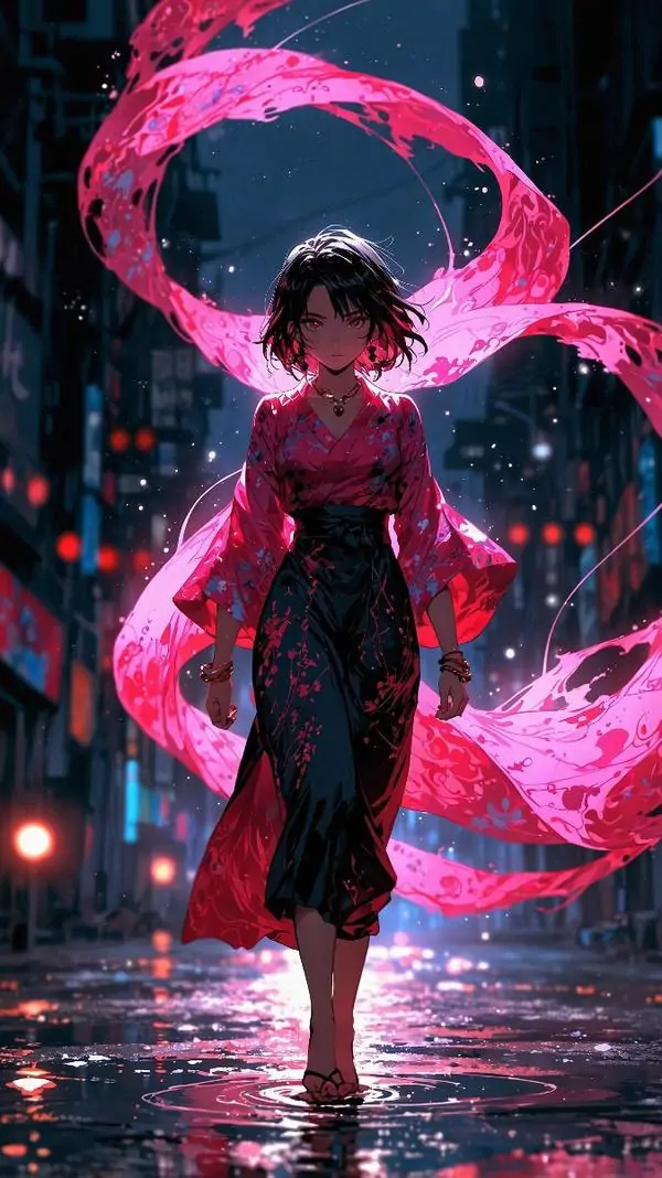 23 Bé gái ngồi trên mặt đồng hồ hoa anh đào, gợi liên tưởng Hatsune Miku trong phong cách hình ảnh cổ tích mềm