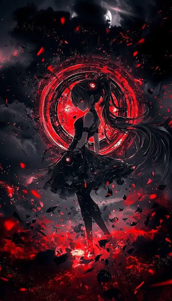 29 Cô gái cầm kiếm xoay ngược giữa hoa tím, tóc bay mạnh gợi Asuna Yuuki trong khoảnh khắc bùng nổ