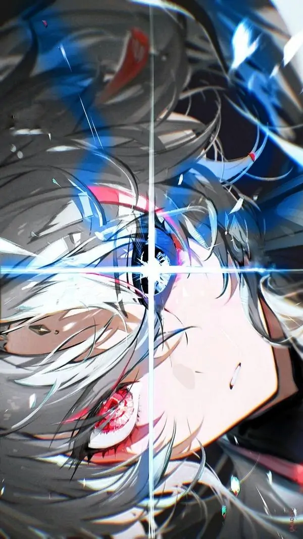 35 Cô gái tóc trắng nằm nghiêng trước vách lửa, hoàng hôn kéo dài phía sau nên chất lượng hiển thị càng nổi