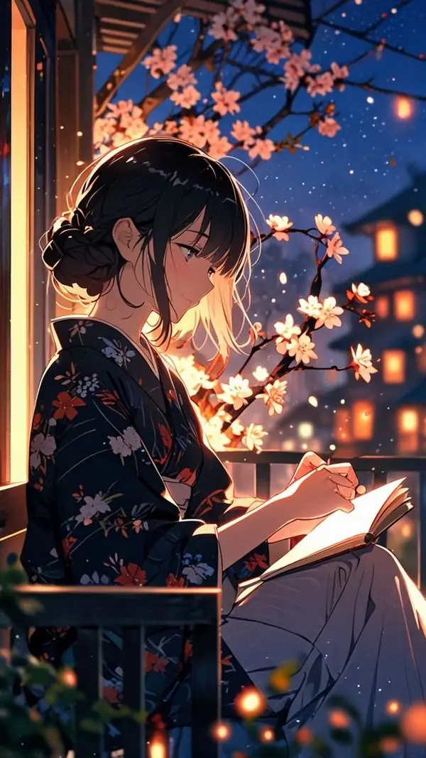 37 Cô gái đứng giữa phố đêm đỏ xanh, phong cách hình ảnh cyber mạnh và có mức độ phù hợp với màn hình cao