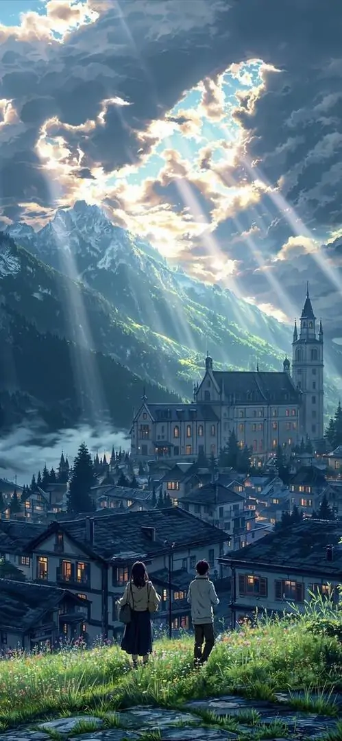 29 Hình nền đẹp cho android đặt núi đồi mờ sương bên lớp sương mỏng giúp giao diện trông mềm mắt và có chiều sâu