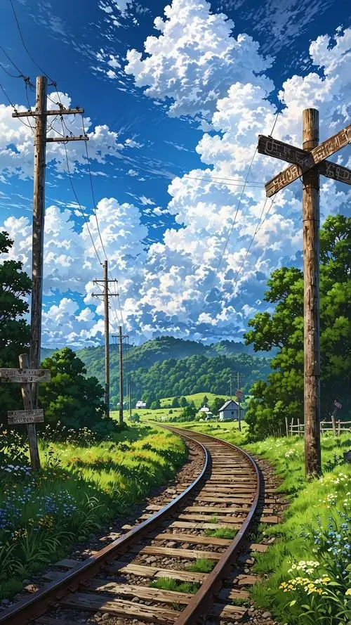 3 Hình cho điện thoại làm nổi ngôi nhà ven đồi với chi tiết tinh tế tạo cảm giác ấm áp nhẹ nhàng cho màn hình mỗi sáng