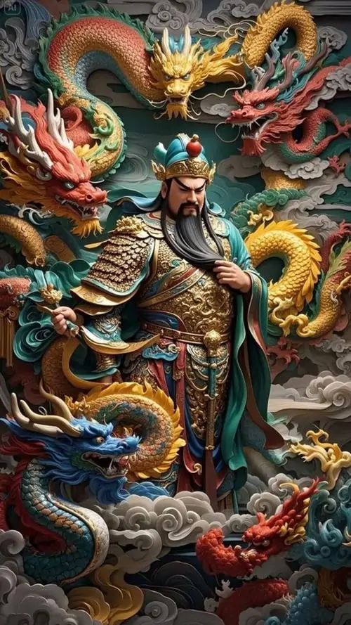 3 Hình nền 4K rồng vàng uốn lượn biểu trưng cho quyền lực tối thượng giúp tăng cường cát khí và sự nghiệp thăng tiến.