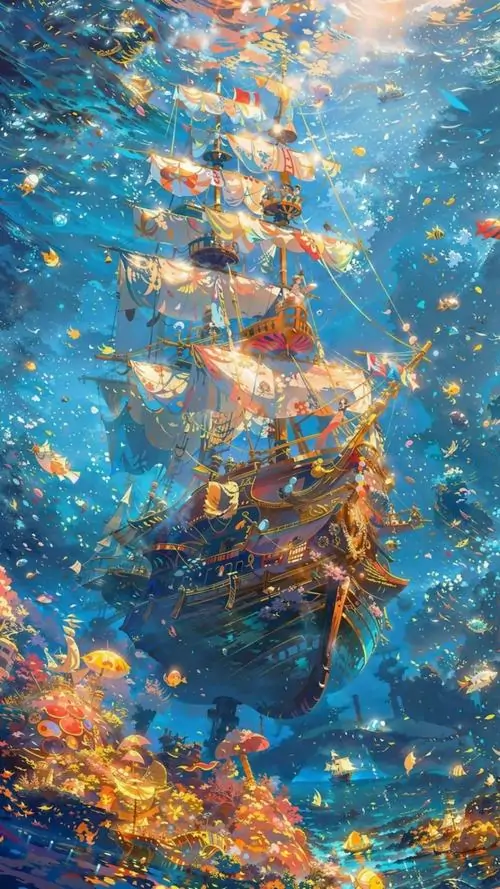 4 Ảnh wallpaper thuyền buồm xuôi gió trên biển đại diện cho sự thuận lợi và khả năng chiêu tài lộc mạnh mẽ.