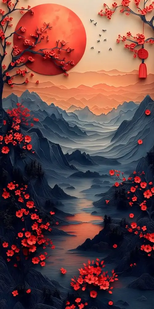 39 Ảnh nền phong cảnh 3d hang động phát sáng với luồng sáng lạnh, bề mặt giàu chi tiết làm cảnh vật nổi bật và siêu đẹp