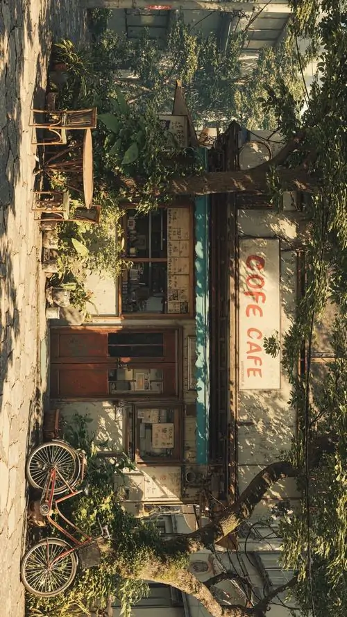 5 Ảnh nền 3d căn nhà phủ dây leo giữa rừng tối, cửa gỗ và xe đạp lên lớp sáng tối nổi khối đẹp nhất