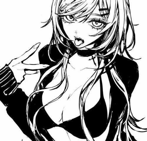 30 Ảnh anime nữ cá tính với bố cục cận mặt tóc che mặt và nụ cười nhếch làm tổng thể lạnh đến ám ảnh