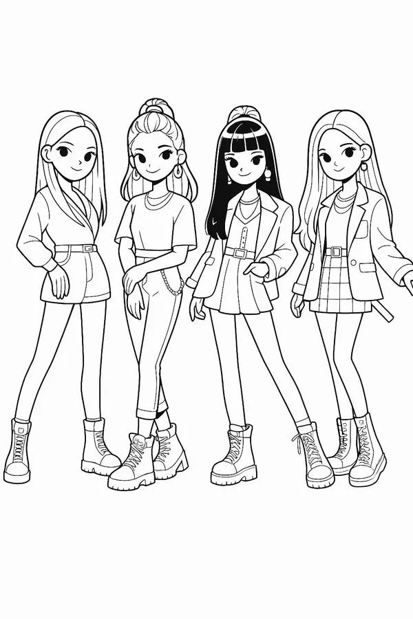 43 Tranh Tô Màu Blackpink cute bé tô xong nhìn vừa sang chảnh vừa cưng xỉu