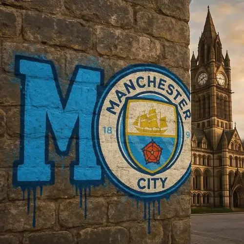 29 Hình logo Man City đặt giữa khung hình tối giản làm bật nhận diện thương hiệu và cảm giác chuyên nghiệp