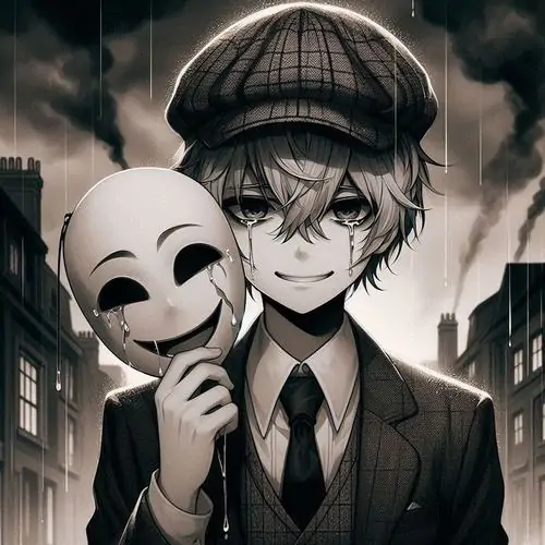 28 Chàng trai băng qua cầu vượt lúc chiều muộn, tai nghe đeo lệch và chiếc balo trễ một bên vai, ảnh manga buồn khiến bước đi ấy trông như đang cố quên điều gì