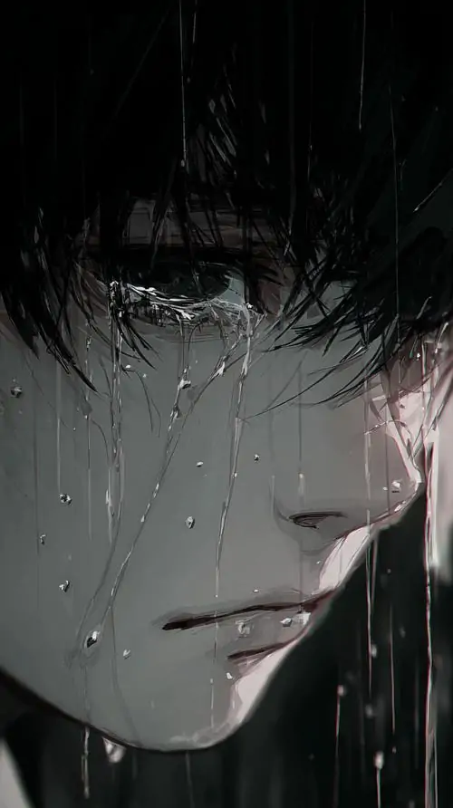 35 Chàng trai đứng giữa sân ga vắng với bó hoa giấy bọc nâu, đồng hồ treo cao chỉ gần nửa đêm và bước chân ai đó vừa khuất, ảnh anime buồn gợi hụt hẫng rõ rệt