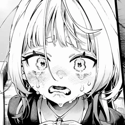 11 Avatar manga buồn bé gái tóc sáng với đôi mắt tròn ướt nhòe đang khóc nấc, miệng mở run và nước mắt đọng kín mặt khiến nét đáng thương hiện lên rất rõ