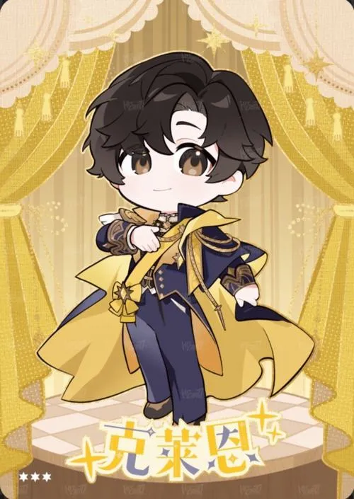 6 Ảnh trai đẹp dạng nhí mặc áo choàng vàng sẫm đứng trên sân khấu rèm nhung, tóc đen uốn nhẹ và mắt nhìn chếch sang bên, khung hình mang chất ngầu của Ma Kết rất rõ