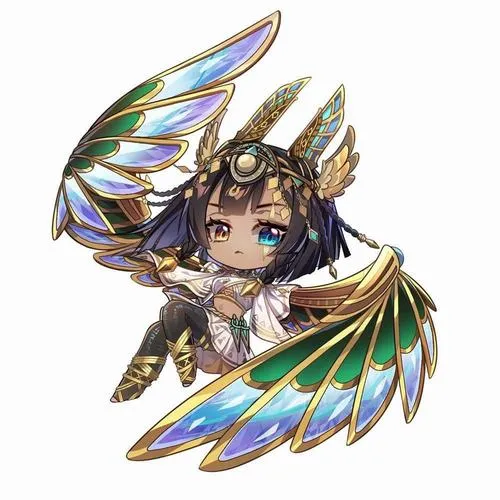 13 Ảnh nhân vật nam dạng nhỏ đội mũ cánh chim nhiều màu, da ngăm và trang phục vàng xanh đính chi tiết, tư thế dang tay như Thiên Bình thích được ngắm giữa không gian rộng