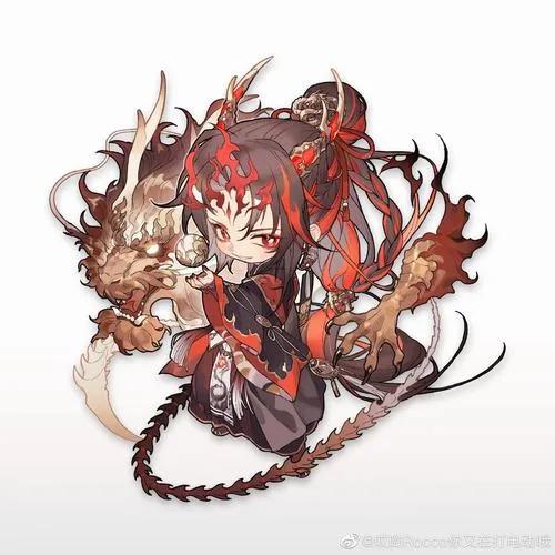 18 Ảnh trai đẹp dạng nhí trong giáp đỏ rực quấn bởi những đường lửa xoắn, tóc sáng dựng nhẹ và thân người thu nhỏ giữa nền trắng, tổng thể Ultra HD như Ma Kết chiến đấu âm thầm