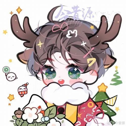 20 Ảnh nhân vật nam cách điệu lùn có cặp gạc nâu, tóc tím nhạt và khăn lông trắng ôm cổ, nền đầy hoa sao khiến bức 3D này mang không khí Kim Ngưu êm và mềm