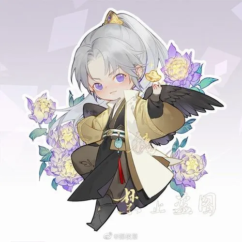 24 Ảnh nhân vật nam dạng nhỏ cầm bó lavender trong khu vườn kính, tóc kem hơi rối và cổ tay buộc ruy băng mảnh, tổng thể đẹp như một Thiên Bình đang chọn lời chưa nói