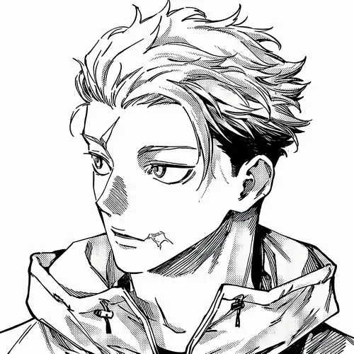 20 Góc nghiêng của chàng trai tóc sáng trong ảnh manga đẹp với điếu thuốc nơi môi được thể hiện bằng line art mảnh, làm bật xương hàm và vẻ bất cần, vừa cool vừa phong trần theo đúng chất truyện tranh Nhật Bản