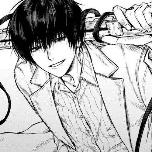 29 Nam sinh trong anime đơn sắc đi bộ giữa hàng cây mùa đông, khăn quàng cao che nửa cằm và bóng lá rơi mỏng giúp toàn cảnh mang chất hoài niệm, buồn nhưng không nặng nề, rất hợp làm ảnh bìa