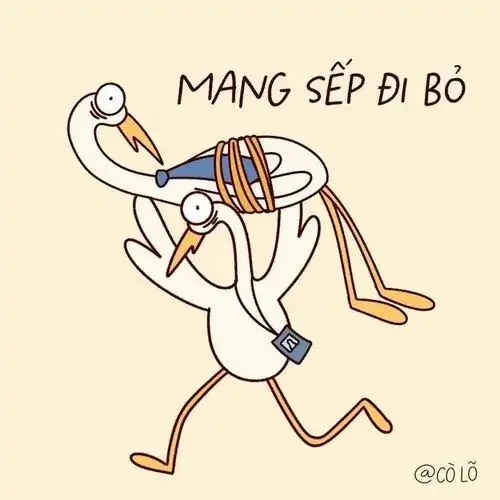 48 Con muỗi chân tay que chạy giữa nền giấy với cây dép đập ruồi trên vai, câu chữ phía trên làm cảnh truy đuổi càng khẩn cấp, đem lại vẻ tinh quái gần với icon cảm xúc hơn là ảnh thường