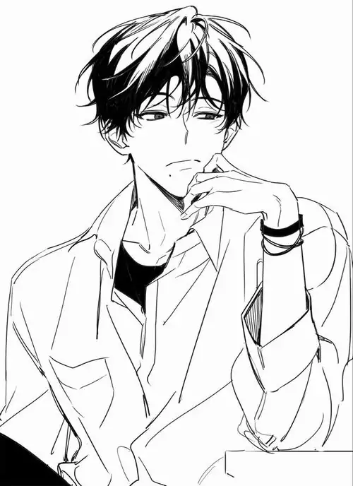 40 Ảnh manga trắng đen vẽ cô nàng chiến binh ngồi trên mái nhà, mái tóc dài tung trong gió đêm và ánh trăng thành khung sáng hậu cảnh làm nổi bật khí chất lạnh, đẹp và đầy tự do