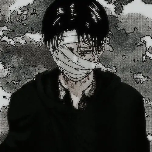 43 Ảnh anime đen trắng mô tả chàng trai tóc sáng nằm trên nền cỏ nhìn thẳng lên trời, bàn tay che nửa trán còn nhịp sáng tối nhẹ khiến bức hình vừa thư giãn vừa có chút suy tư, đẹp rất tự nhiên