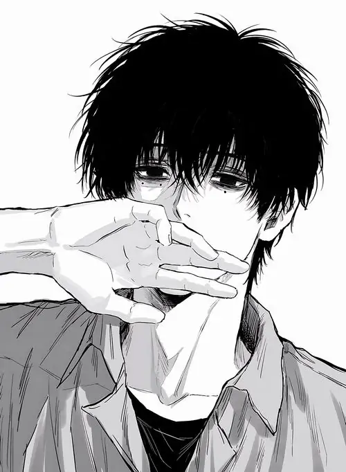 31 Cô gái tóc dài trong ảnh anime trắng đen đứng giữa cánh đồng hoa lau, tà váy tối lướt nhẹ còn khoảng trống thị giác rộng làm bức ảnh mềm, buồn và đẹp theo kiểu rất thơ, rất dịu