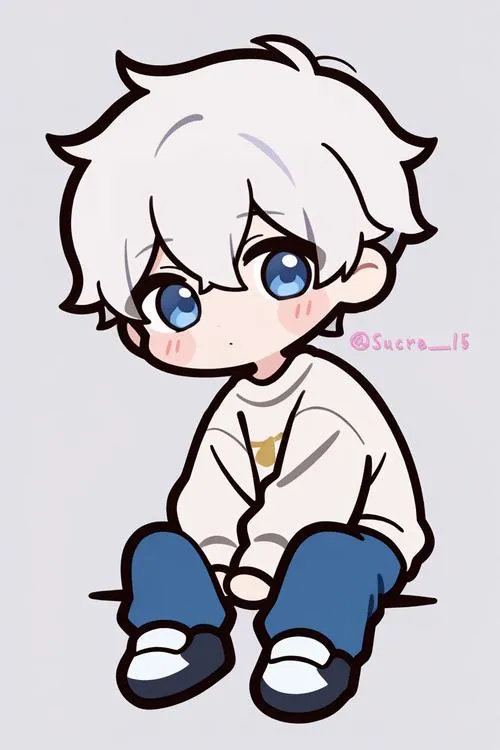 35 Nhân vật hoạt họa nhí ngồi giữa đống sách thư viện, một tay lật trang còn tay kia chống má, vẻ chăm chú khiến tấm ảnh hợp kiểu ảnh chibi nam đẹp cho người mê học