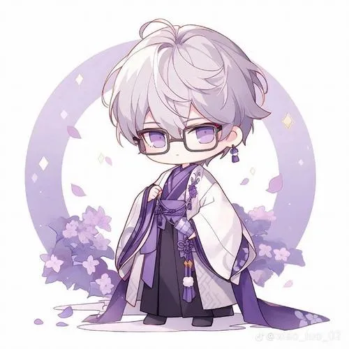 37 Chàng trai nhỏ trong bộ đồ đầu bếp đang rắc bột đường lên mẻ bánh mới nướng, gò má phấn và chiếc tạp dề rộng khiến hình vẽ chibi nam vừa xinh vừa vui mắt