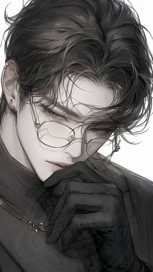 12 Anh chàng soái ca anime cá tính với đôi mắt sắc sảo ẩn sau gọng kính tròn cùng chiếc áo đen đơn giản nhưng vẫn làm nổi bật sự lạnh lùng và quyết đoán trong từng đường nét vẽ trau chuốt tinh tế đầy phong cách.