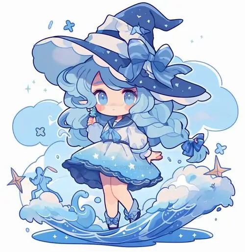 22 Hình vẽ nhân vật mini với độ bão hòa màu cực kỳ chuẩn xác giúp làm nổi bật đôi mắt xanh biếc tựa như những viên ngọc quý giữa đại dương mênh mông mang lại cảm giác dễ thương và bình yên nhất cho tâm hồn.