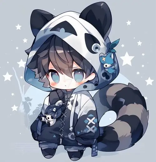 48 Trên sa mạc gió mạnh lúc chạng vạng, cậu chibi quấn khăn tối màu che cổ, áo choàng ngắn phần phật khiến ảnh đại diện nam tí hon ngầu mang vẻ phiêu lưu rất rõ