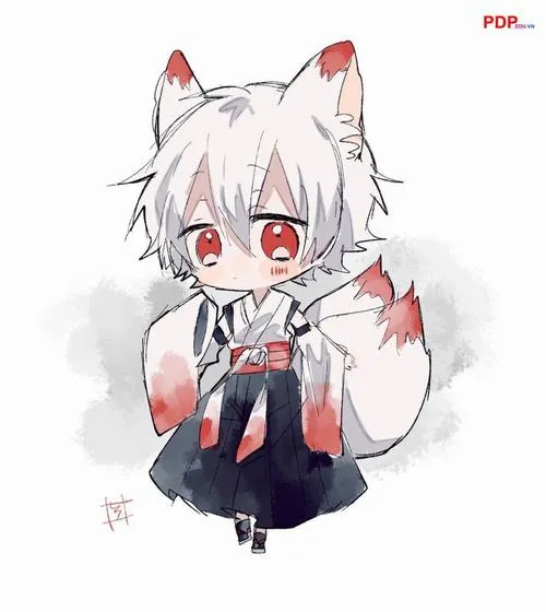 53 Cậu bé chibi mặc áo choàng tốt nghiệp ôm bó hoa giấy, nụ cười hơi run và dây tua mũ rơi lệch tạo cảm giác vừa vui vừa đáng nhớ