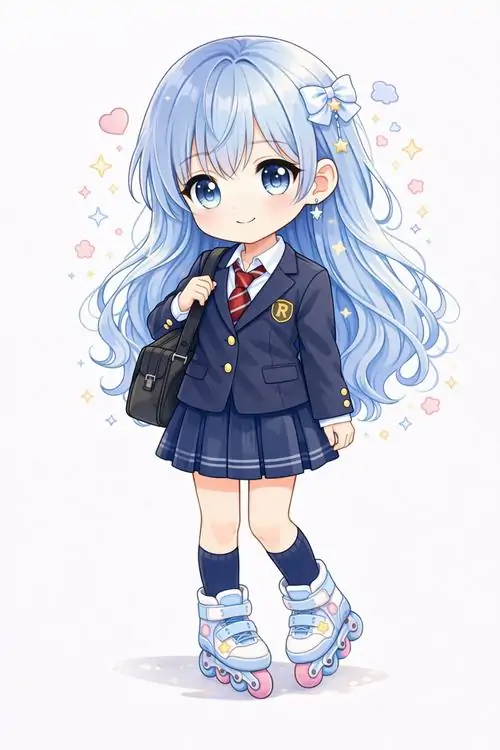 35 Sự kết hợp khéo léo giữa yếu tố truyền thống và hiện đại trong trang phục đã mang lại một cái nhìn mới mẻ và đầy thú vị cho những nhân vật nhỏ bé sở hữu mái tóc màu xanh biển rực rỡ đầy sức sống.