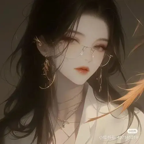 12 Bước khỏi thang máy, áo khoác đen nổi bật trong hình nữ anime chất chơi nền bạc.