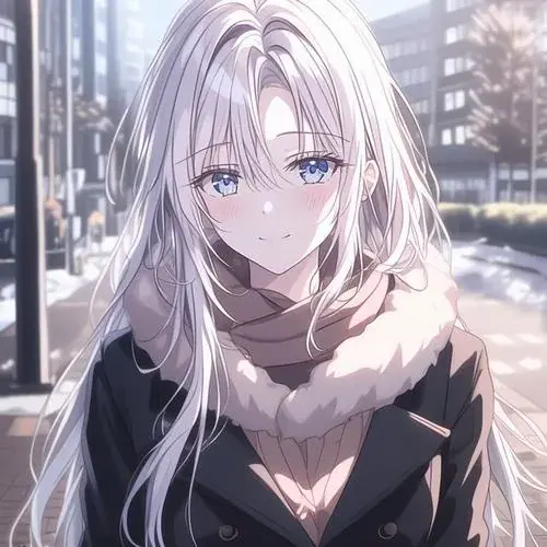 16 Tựa vai vào tường, thần thái ngang tàng khiến ảnh nhân vật nữ anime mạnh mẽ hơn.