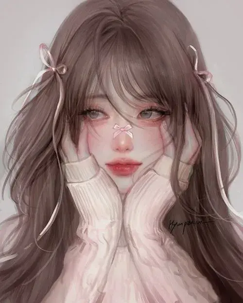 35 Nụ cười nhẹ tạo cảm giác lạnh mà không vô cảm trong ảnh anime ngầu lòi nữ.