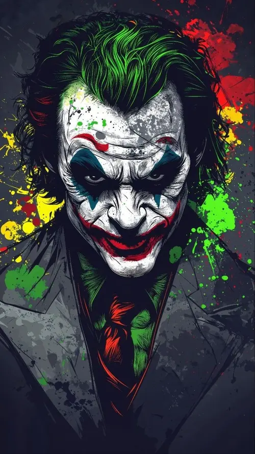 7 Trên nền xám lạnh, Joker đưa sát mặt lá bộ bài tây mắt kẻ đen sắc lẹm.