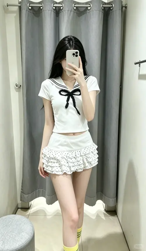 4 Góc phố Thành Đô ghi lại người đẹp diện váy chữ A nâu, cầm ly nước và mỉm cười nhẹ.