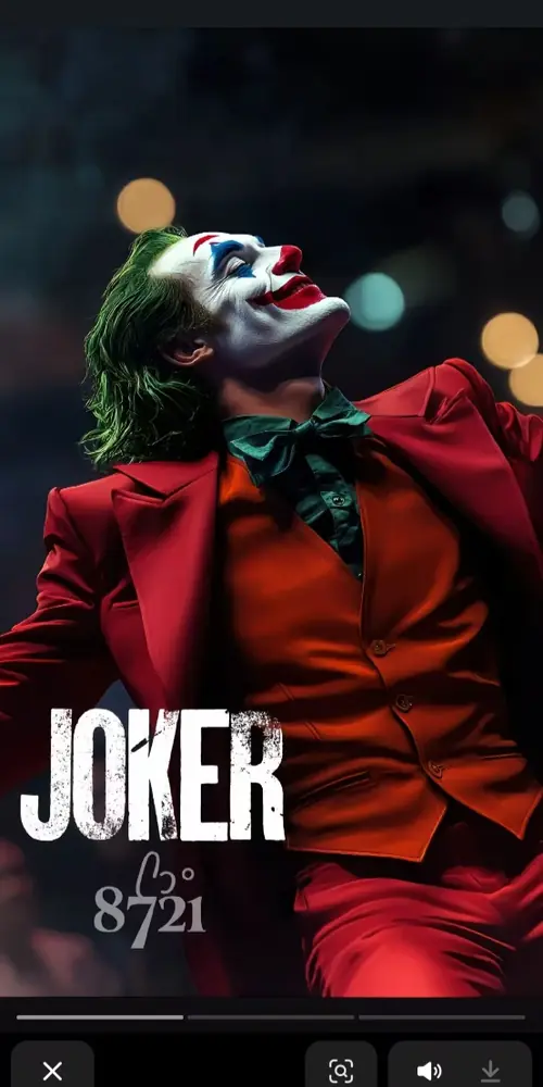 16 Góc nghiêng bắt trọn nụ cười lệch, rất hợp làm hình nền gã hề Joker nổi loạn.