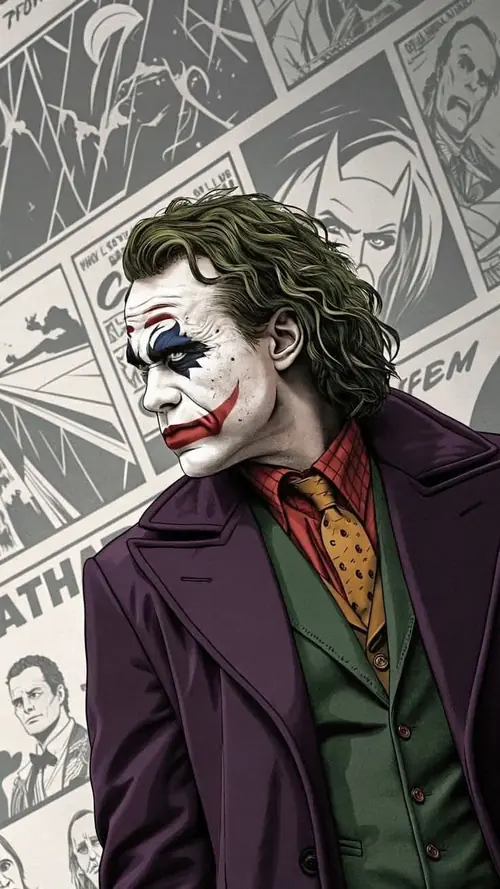 21 Trước ô cửa sổ mờ sương, Joker chạm tay lên kính với nhìn thất thần và buồn.