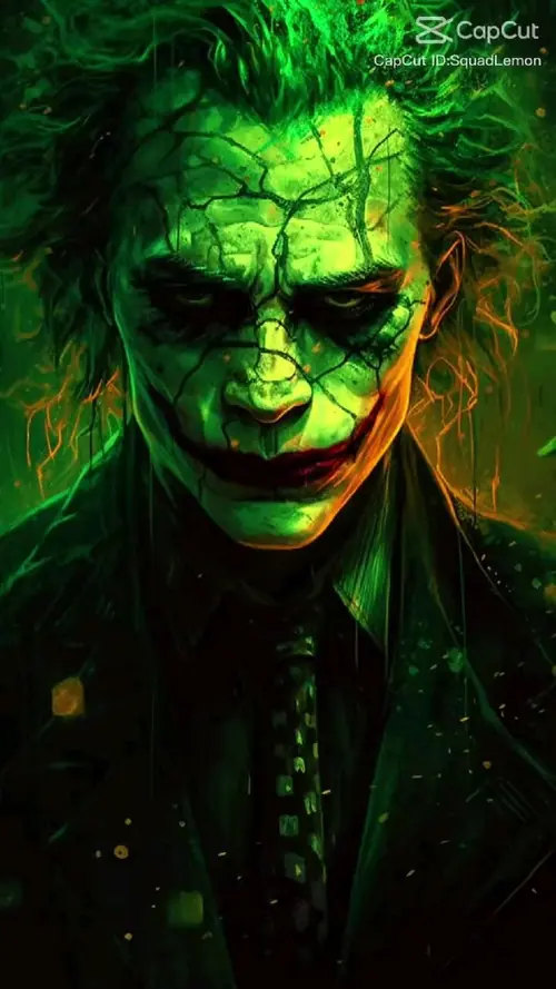 14 Bàn tay mang găng tay da giữ cây gậy, Joker cúi đầu cười trong nền khói mỏng.