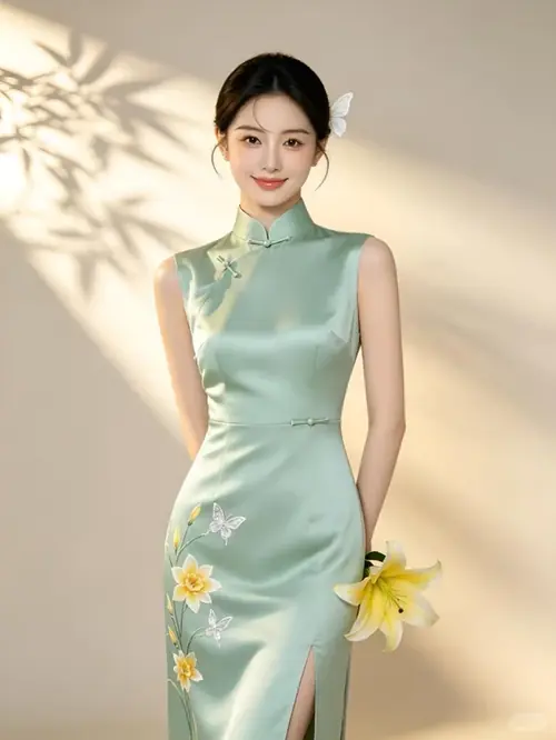 5 Mưa bụi làm mờ cảnh Giang Nam khi ảnh mỹ nhân cổ trang Trung Quốc đứng nép dưới mái hiên.
