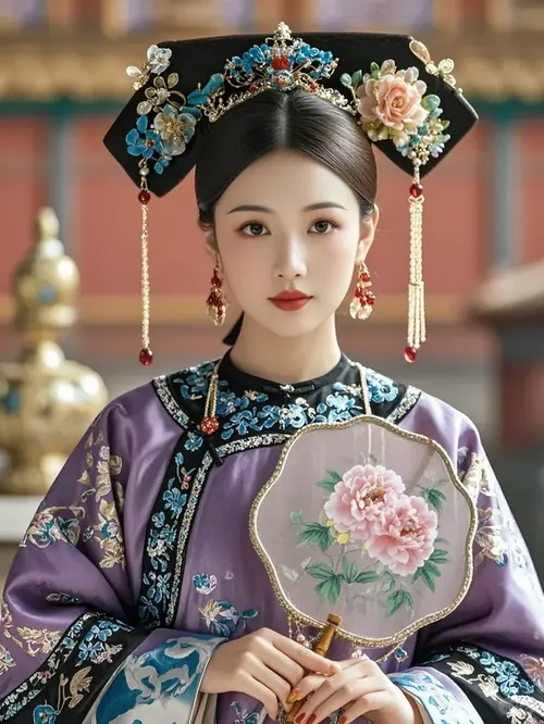 10 Ánh sáng đỏ từ đèn lồng phủ lên ảnh mỹ nhân cổ trang Trung Quốc mặc áo trắng giữa hành lang tối.