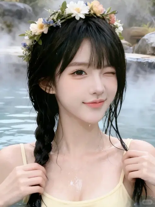 10 Cô gái tựa lan can tại ban công hướng biển, diện bikini xanh nhạt cùng áo khoác lưới mỏng.